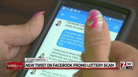 facebook lottery scam